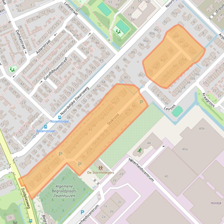Kaart van postcodegebied 2761EX.
