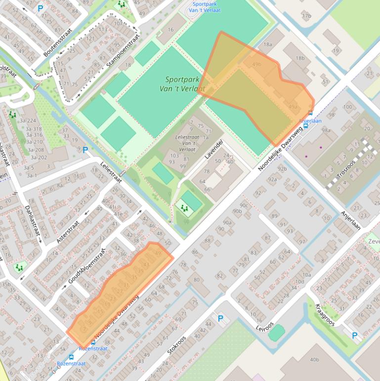 Kaart van postcodegebied 2761GC.