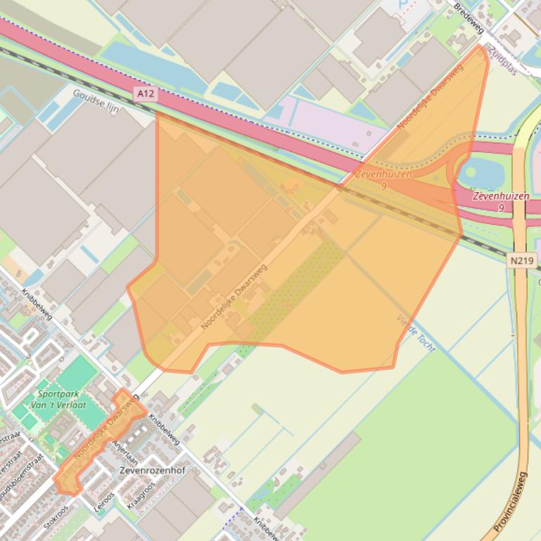 Kaart van postcodegebied 2761GD.