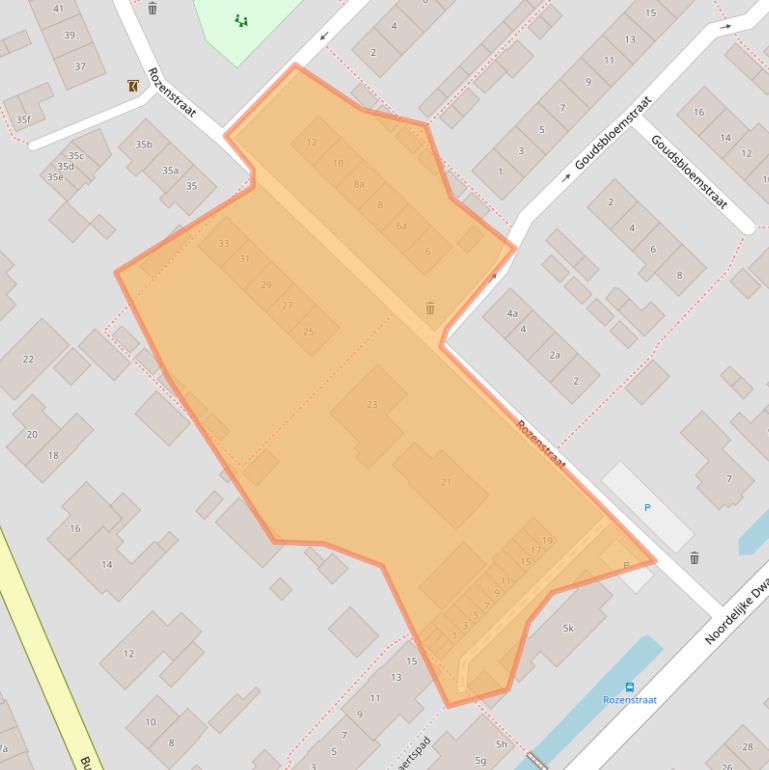 Kaart van postcodegebied 2761GG.