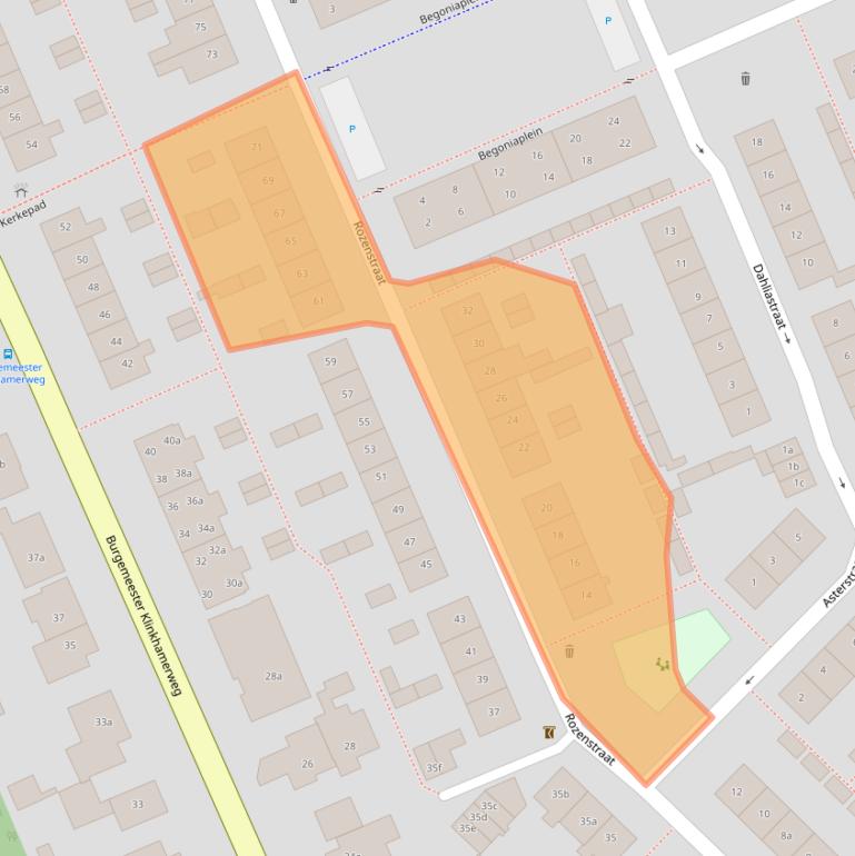 Kaart van postcodegebied 2761GH.