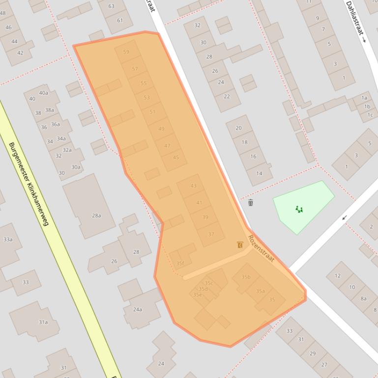 Kaart van postcodegebied 2761GJ.