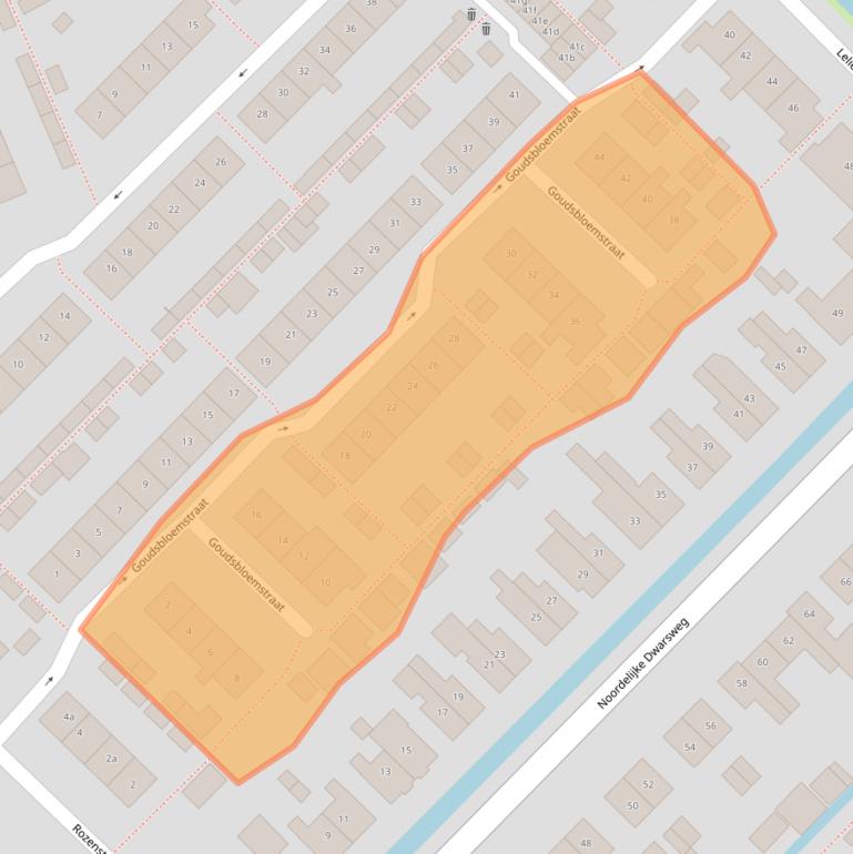 Kaart van postcodegebied 2761GN.