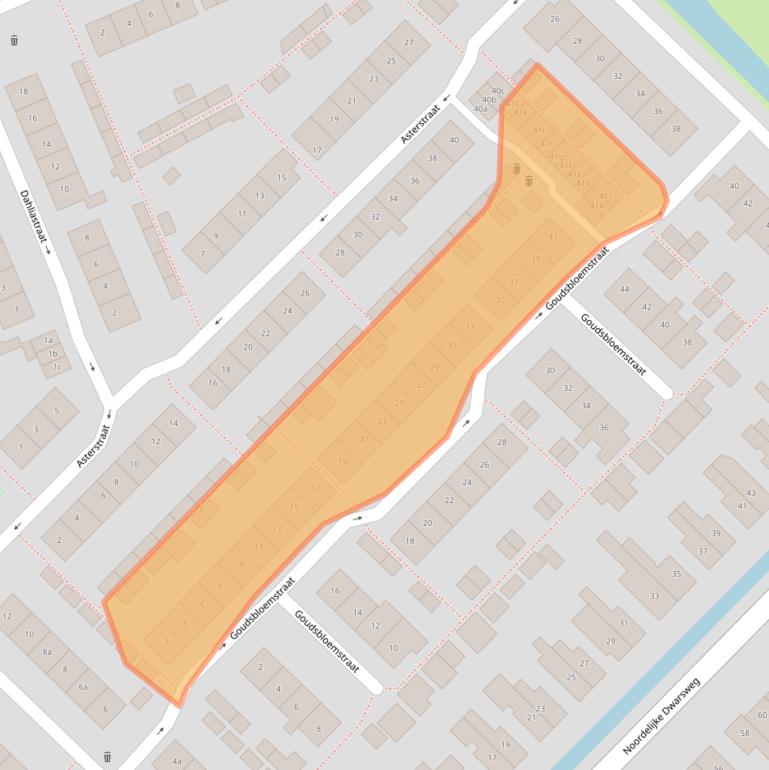 Kaart van postcodegebied 2761GP.