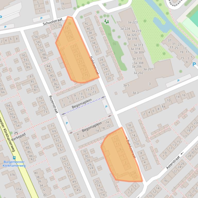 Kaart van postcodegebied 2761HB.