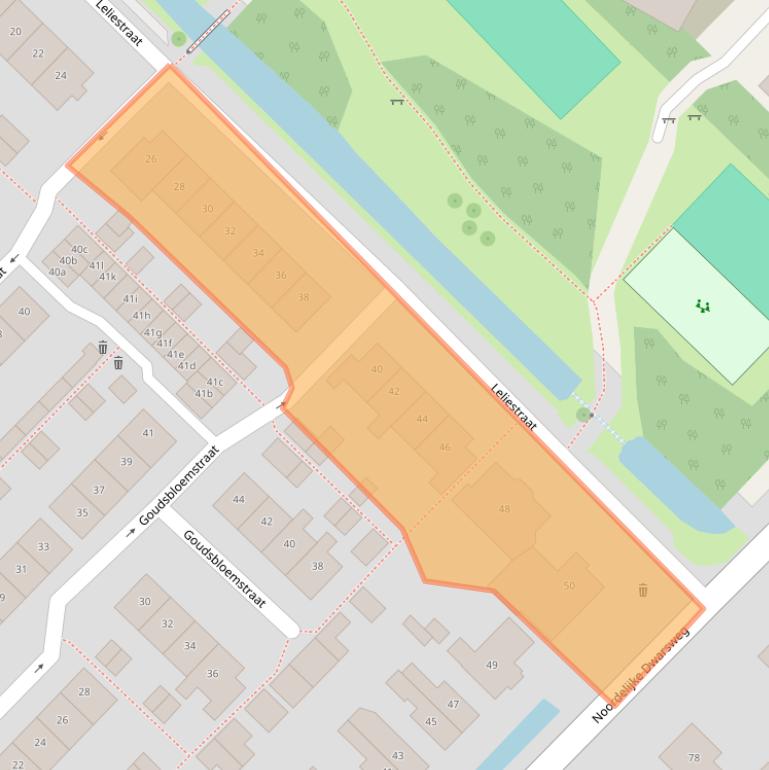 Kaart van postcodegebied 2761HE.