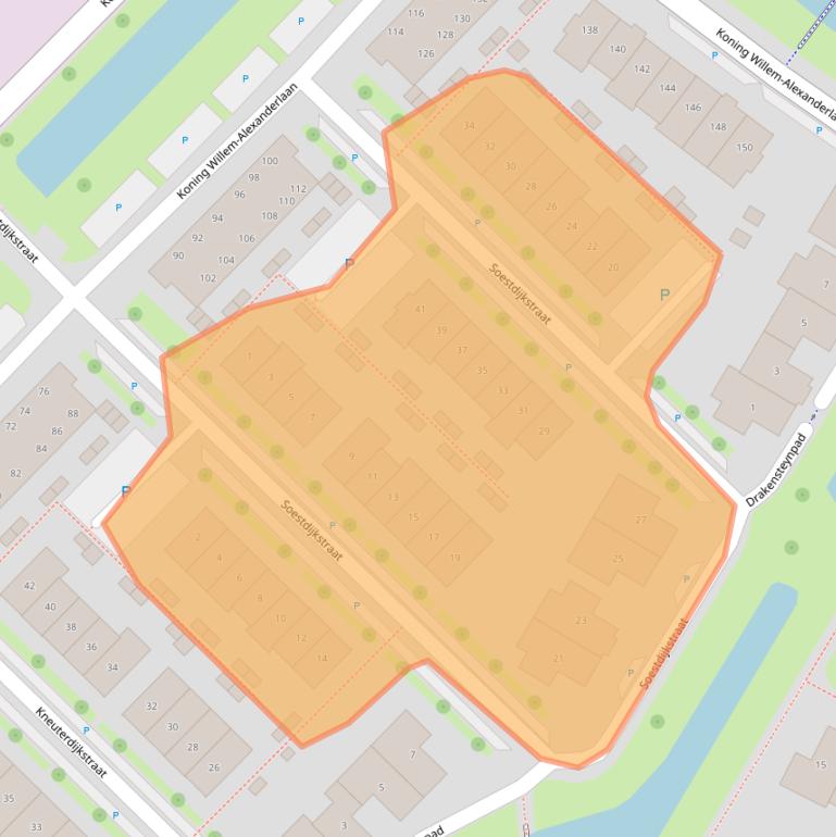 Kaart van postcodegebied 2761HJ.