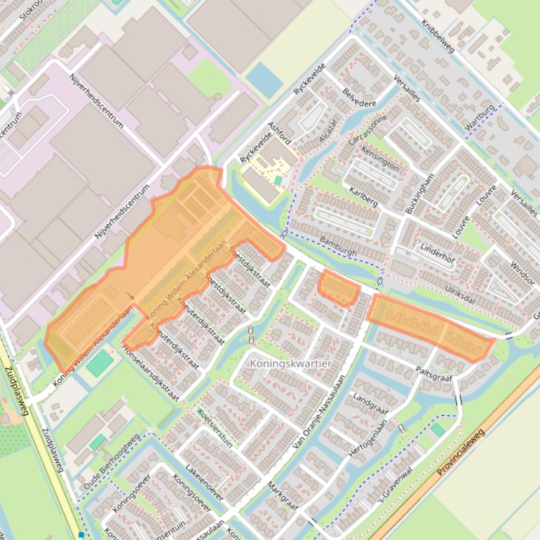 Kaart van postcodegebied 2761HK.