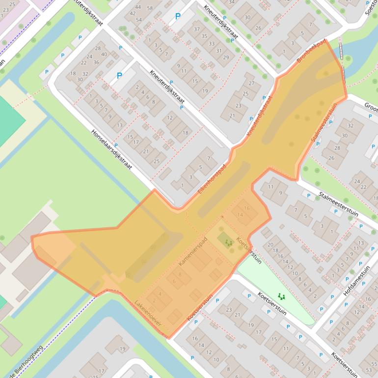 Kaart van postcodegebied 2761HR.