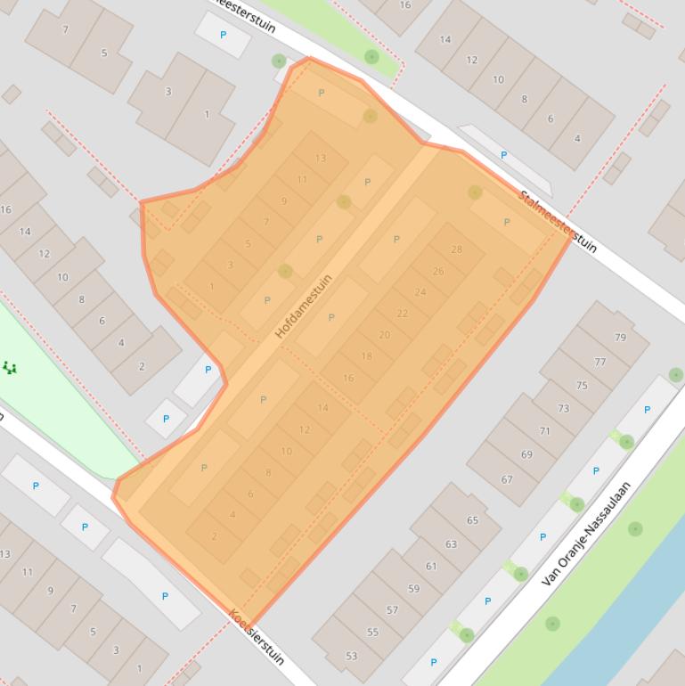 Kaart van postcodegebied 2761HV.