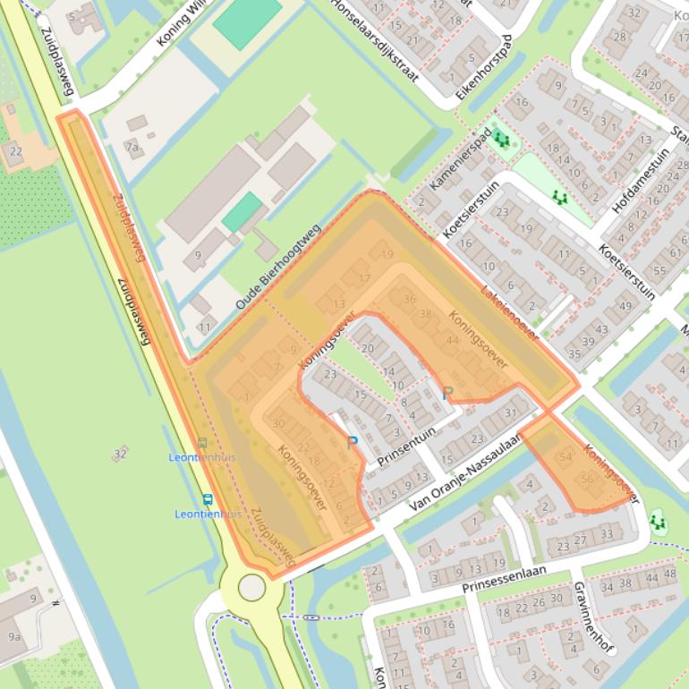 Kaart van postcodegebied 2761HX.
