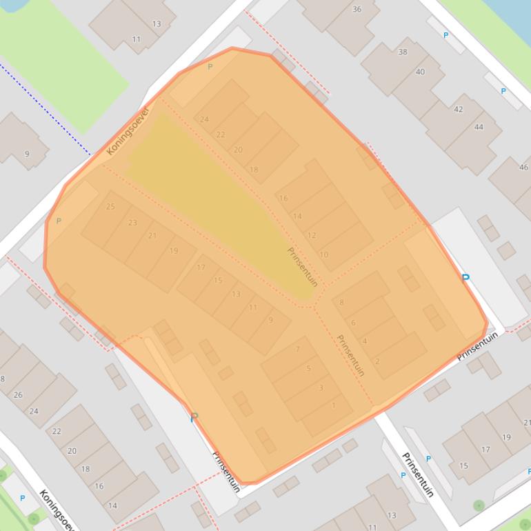 Kaart van postcodegebied 2761HZ.
