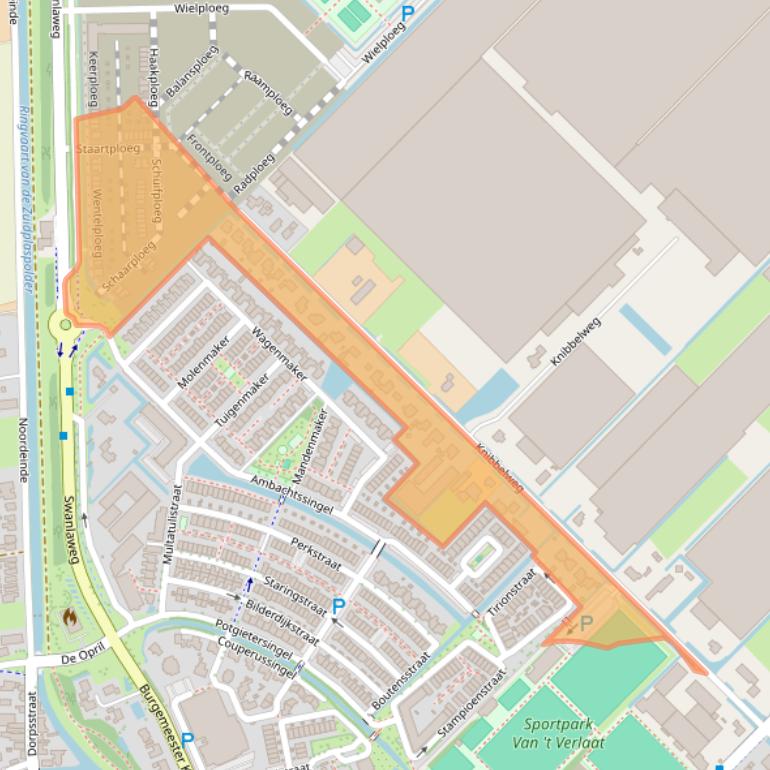 Kaart van postcodegebied 2761JD.