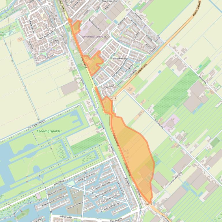 Kaart van postcodegebied 2761JK.