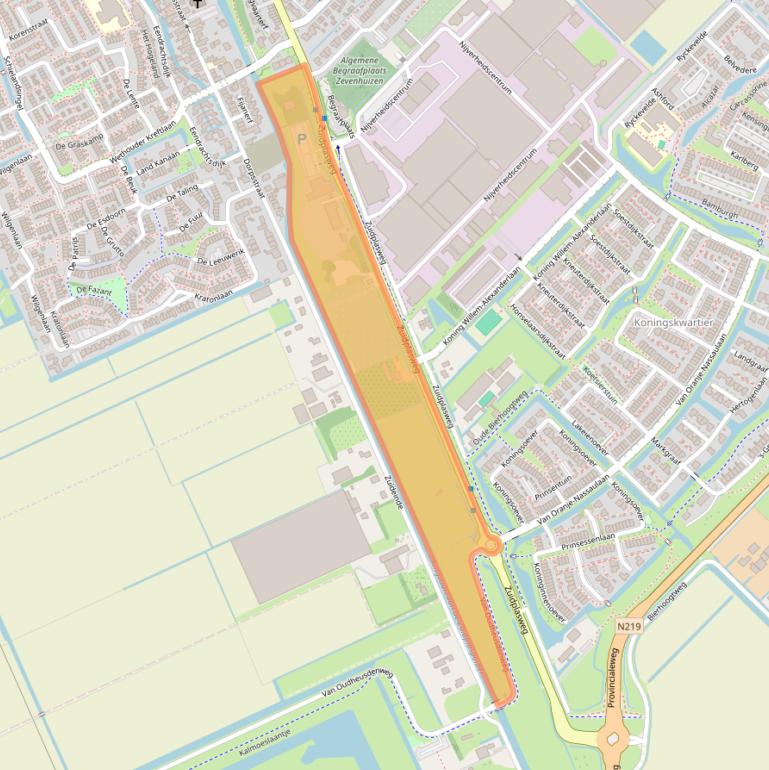 Kaart van postcodegebied 2761JL.