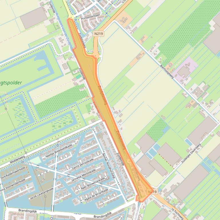 Kaart van postcodegebied 2761JM.