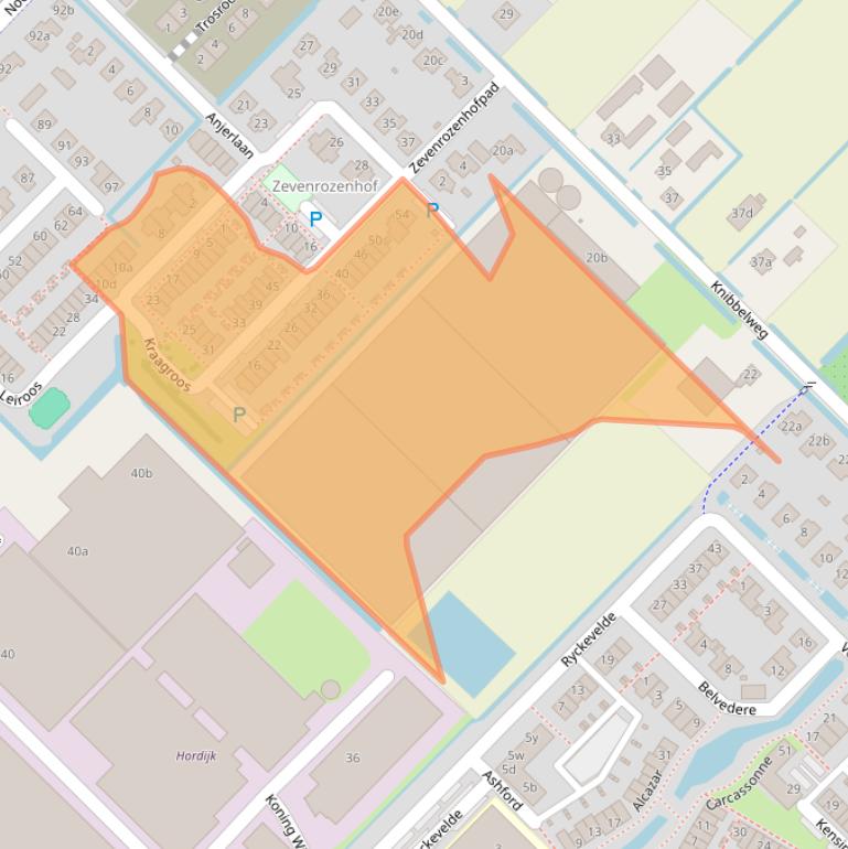 Kaart van postcodegebied 2761JS.