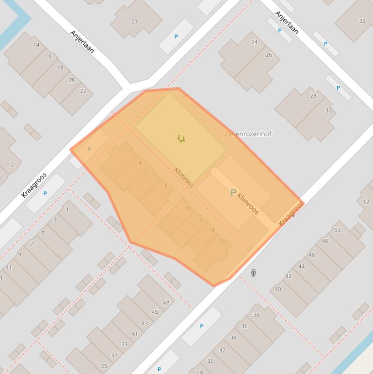 Kaart van postcodegebied 2761JT.