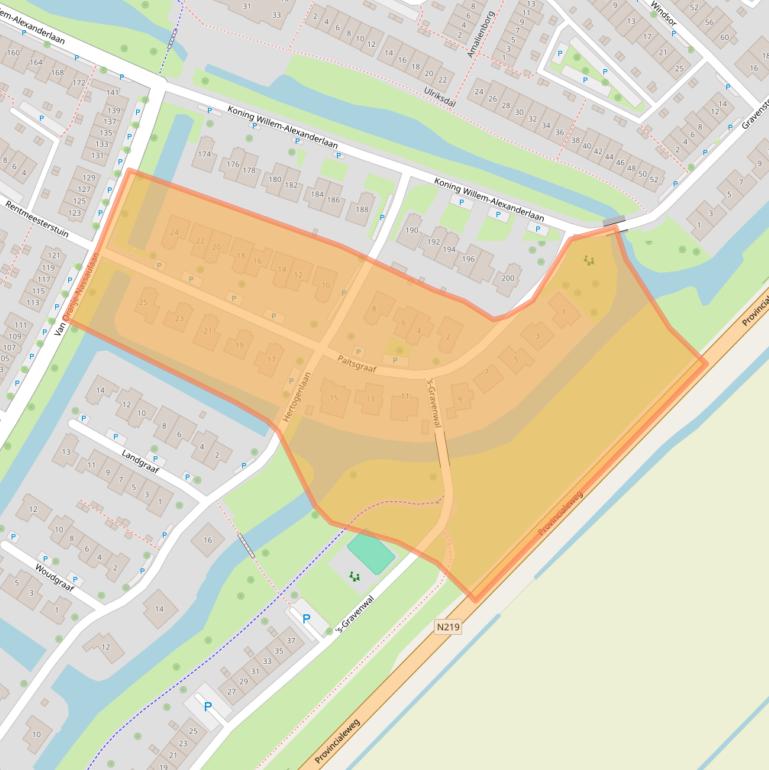 Kaart van postcodegebied 2761JW.