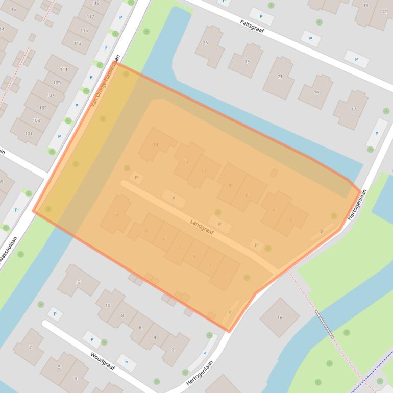 Kaart van postcodegebied 2761JX.