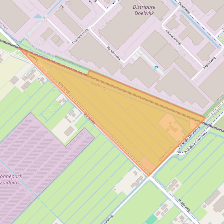 Kaart van postcodegebied 2761JZ.