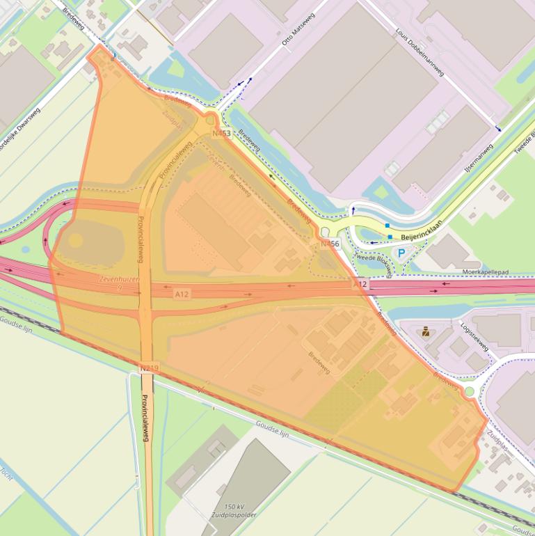 Kaart van postcodegebied 2761KB.