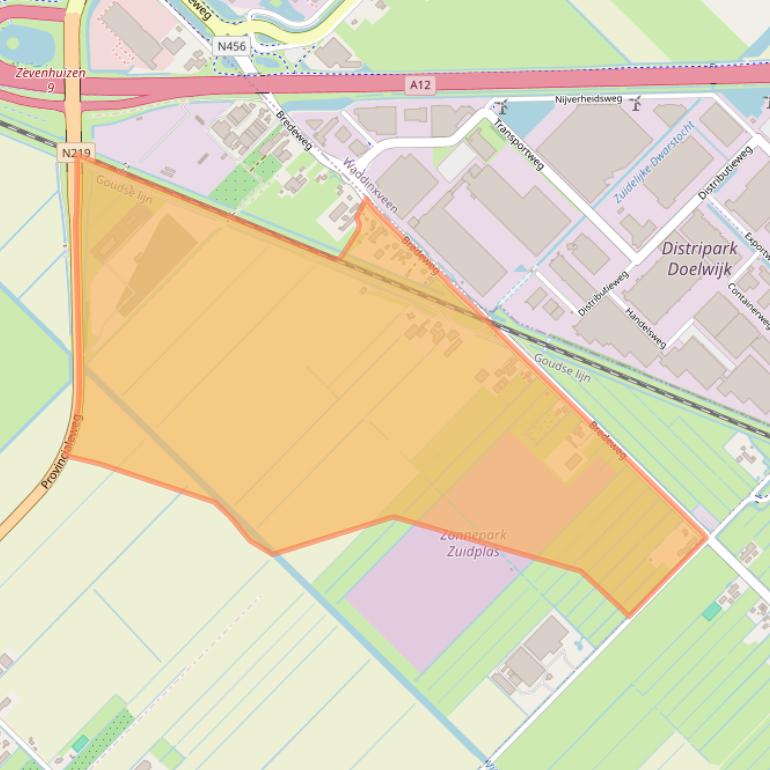 Kaart van postcodegebied 2761KC.