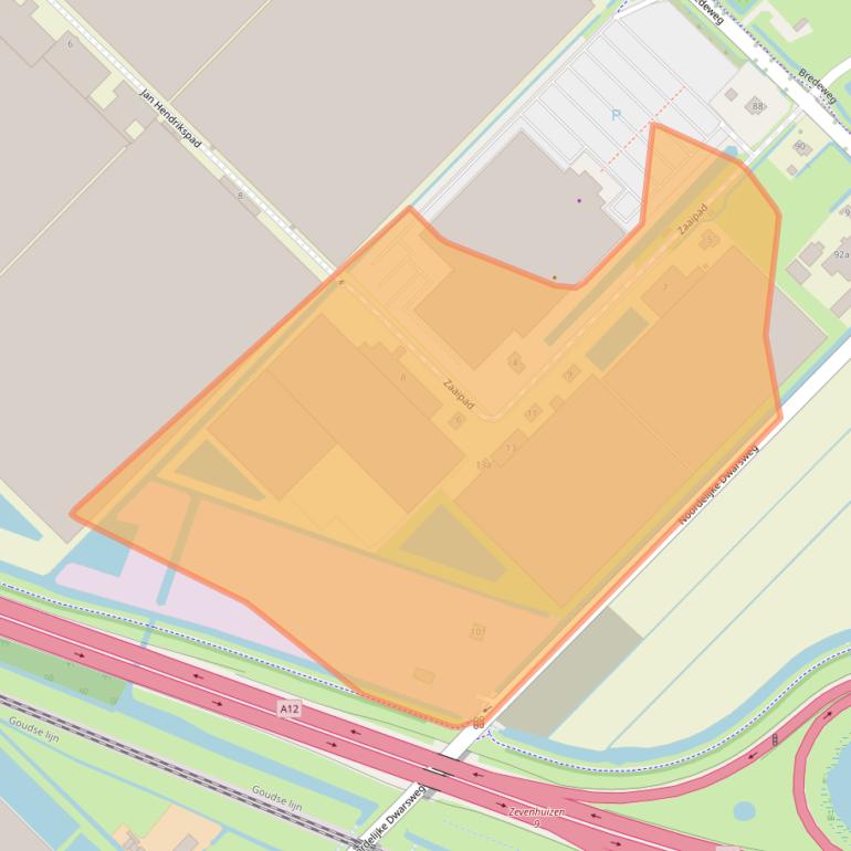 Kaart van postcodegebied 2761KD.