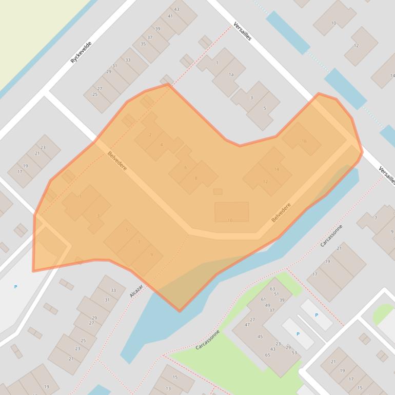 Kaart van postcodegebied 2761KH.