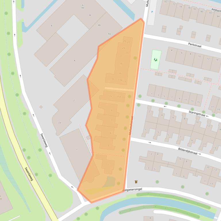 Kaart van postcodegebied 2761LA.