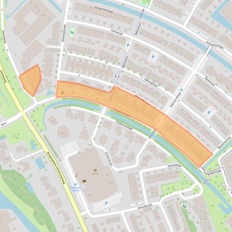 Kaart van postcodegebied 2761LB.