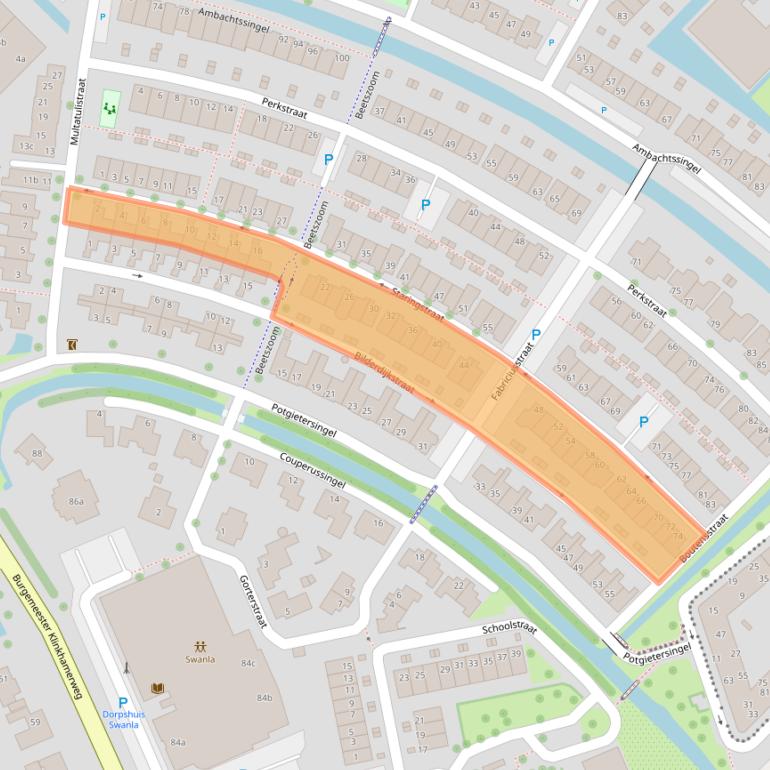 Kaart van postcodegebied 2761LH.