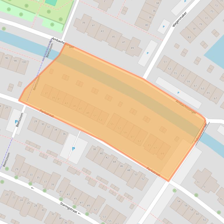 Kaart van postcodegebied 2761LM.