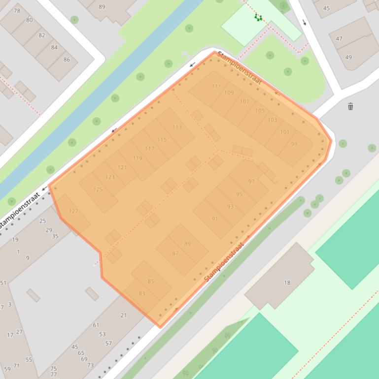 Kaart van postcodegebied 2761LT.