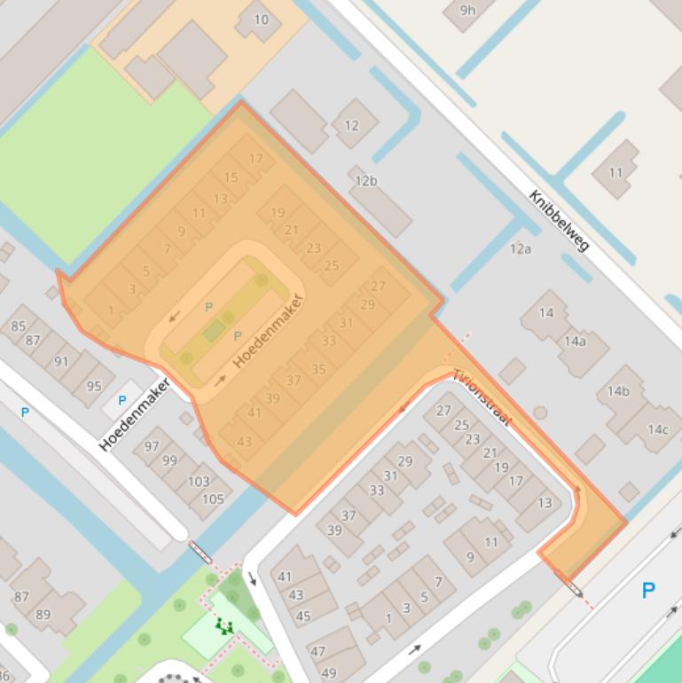 Kaart van postcodegebied 2761LW.