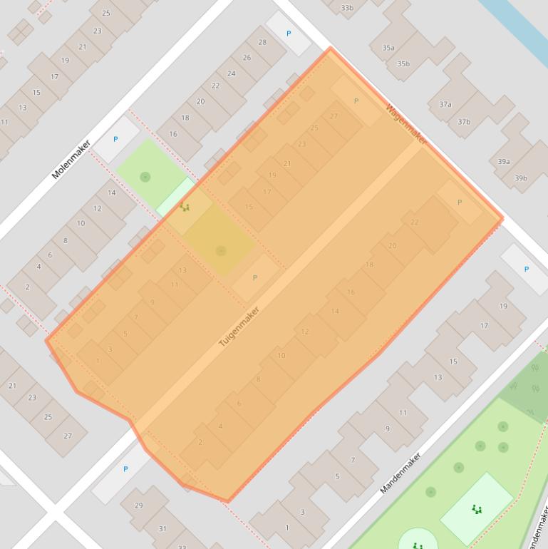 Kaart van postcodegebied 2761MD.