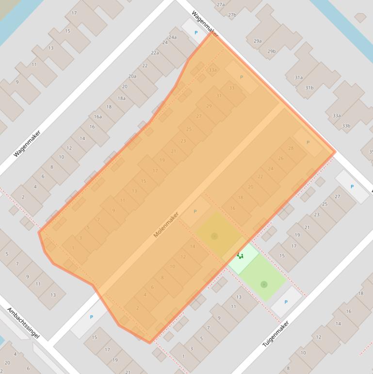 Kaart van postcodegebied 2761ME.