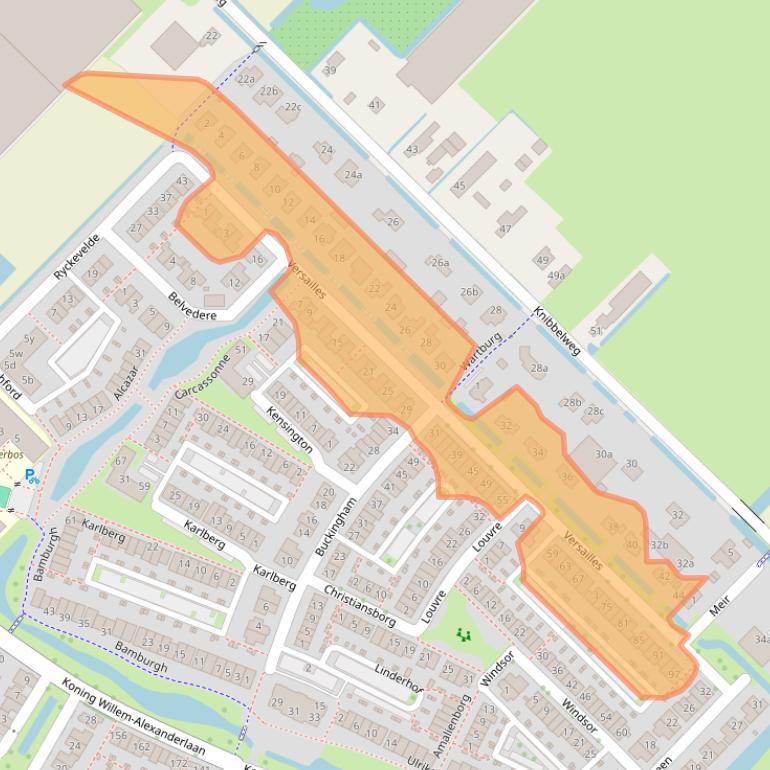 Kaart van postcodegebied 2761MS.