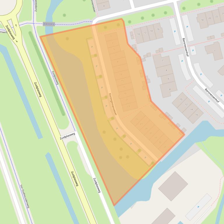 Kaart van postcodegebied 2761PE.