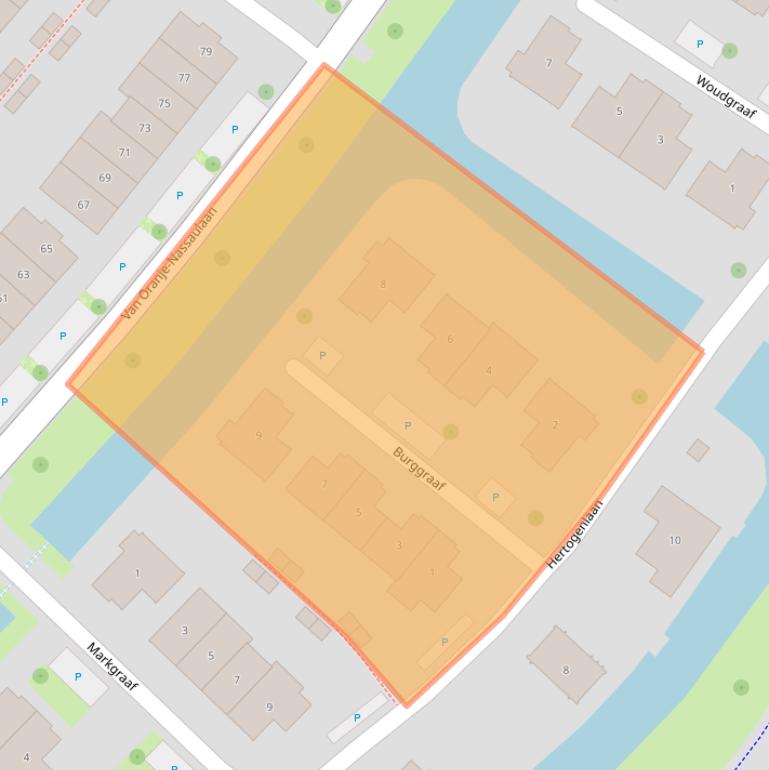 Kaart van postcodegebied 2761RC.