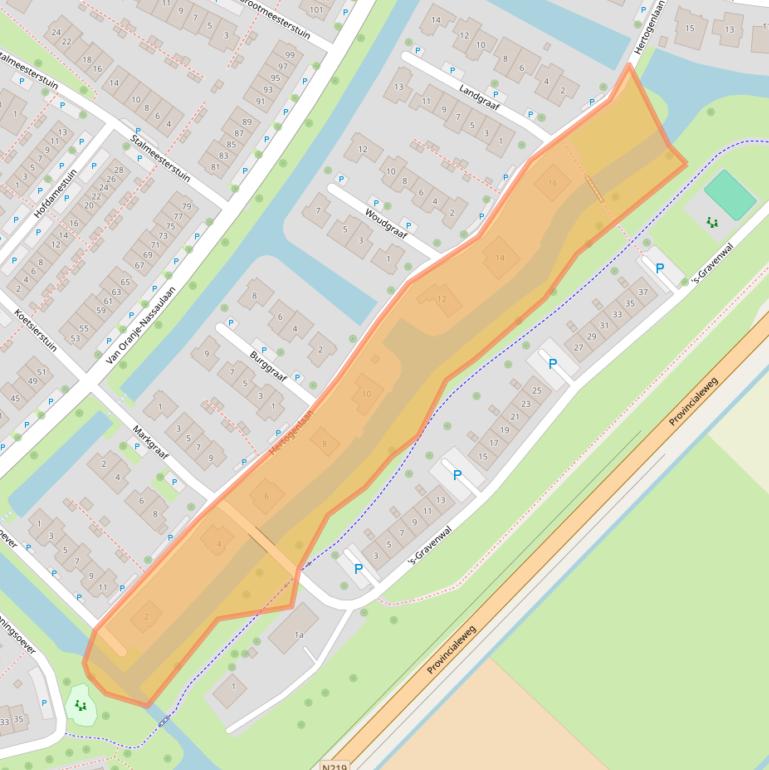 Kaart van postcodegebied 2761RE.