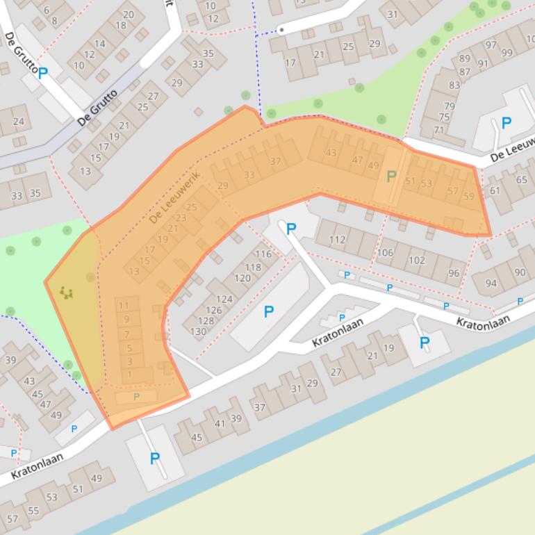 Kaart van postcodegebied 2761SB.