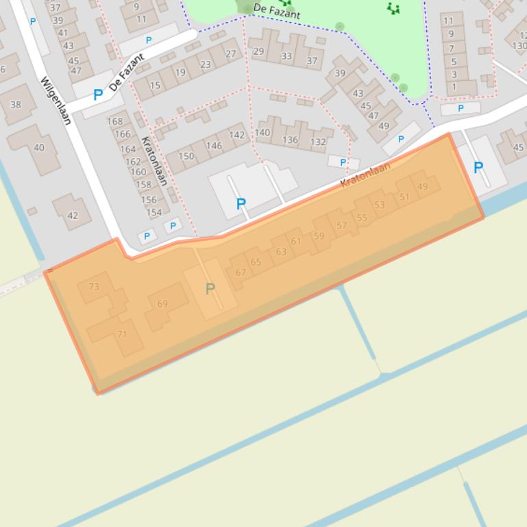 Kaart van postcodegebied 2761SJ.