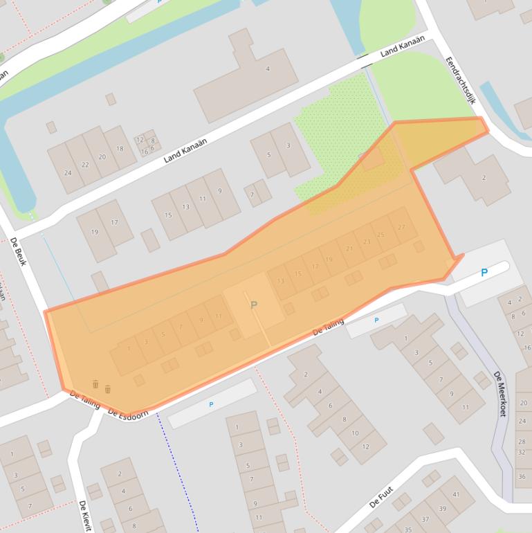 Kaart van postcodegebied 2761SL.