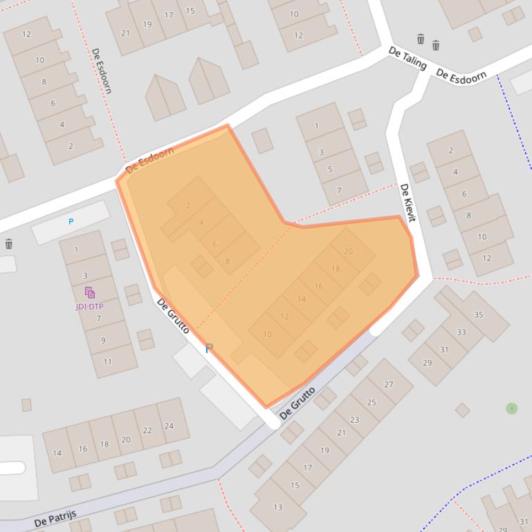 Kaart van postcodegebied 2761ST.