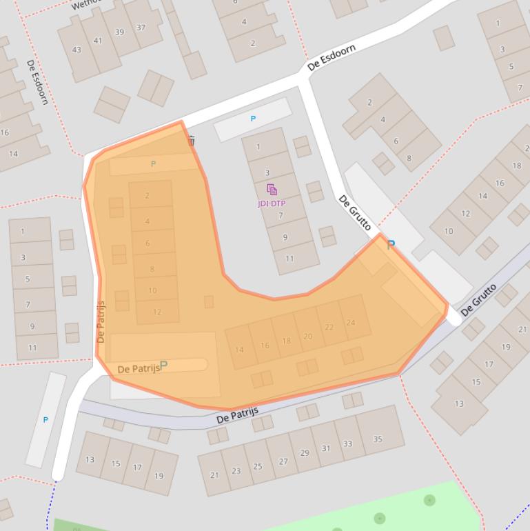 Kaart van postcodegebied 2761SW.