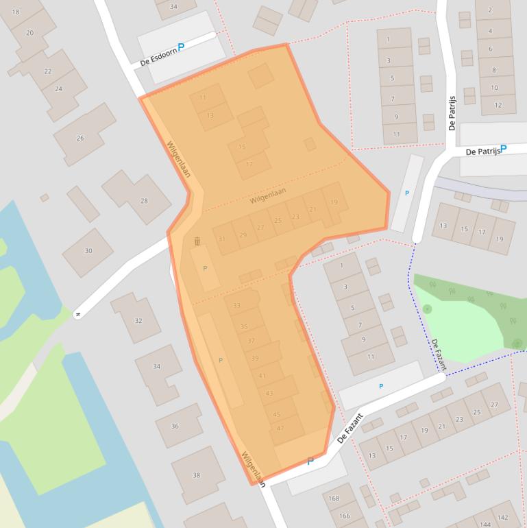 Kaart van postcodegebied 2761TK.