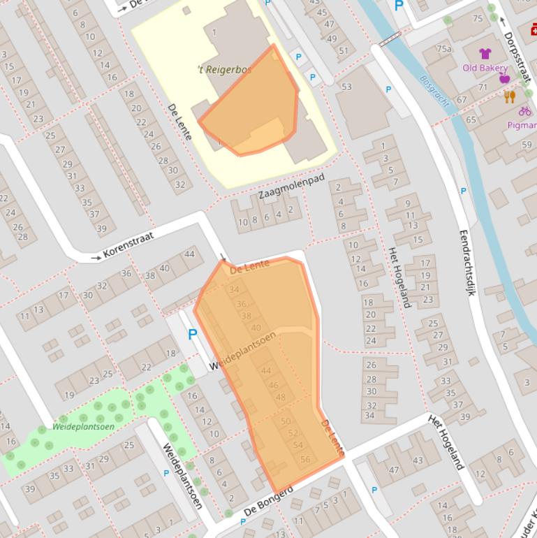 Kaart van postcodegebied 2761VL.