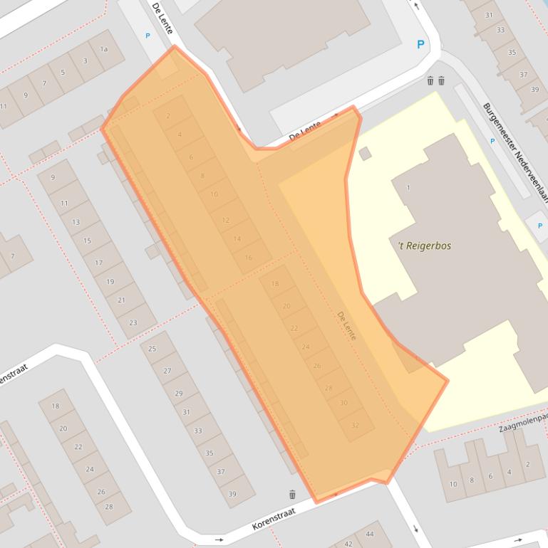 Kaart van postcodegebied 2761VN.