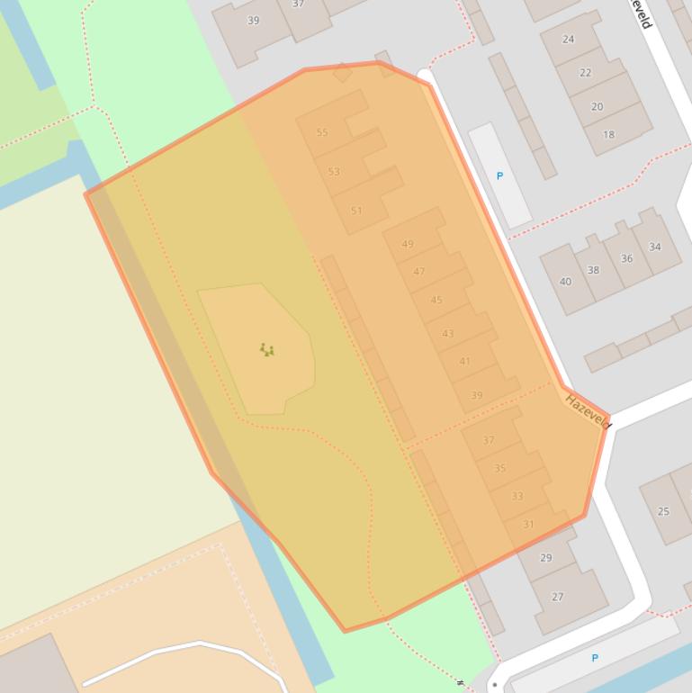 Kaart van postcodegebied 2761XH.